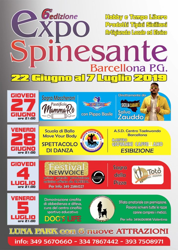 expospinesante2019-728x1024 Tutto pronto per la 6^ edizione di Expo Spinesante dal 22 giugno 2019