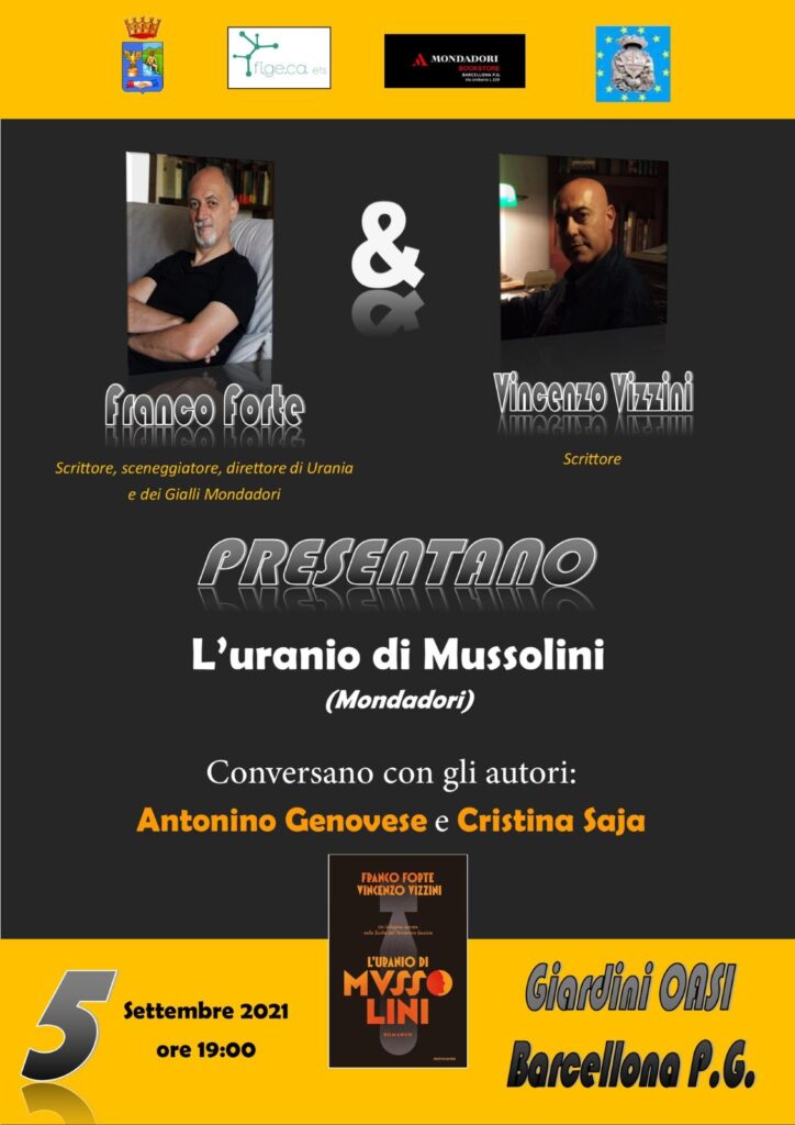 WhatsApp-Image-2021-08-30-at-16.21.41-724x1024 "L'Uranio di Mussolini", Franco Forte torna a Barcellona con Vincenzo Vizzini