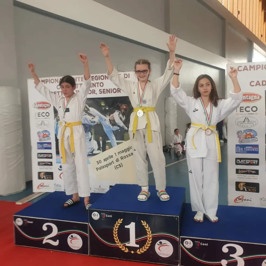 2-podio-fazio-russo-1024x1024 Taekwondo: la squadra femminile della “Dojang Barcellona” in trasferta a Rossano