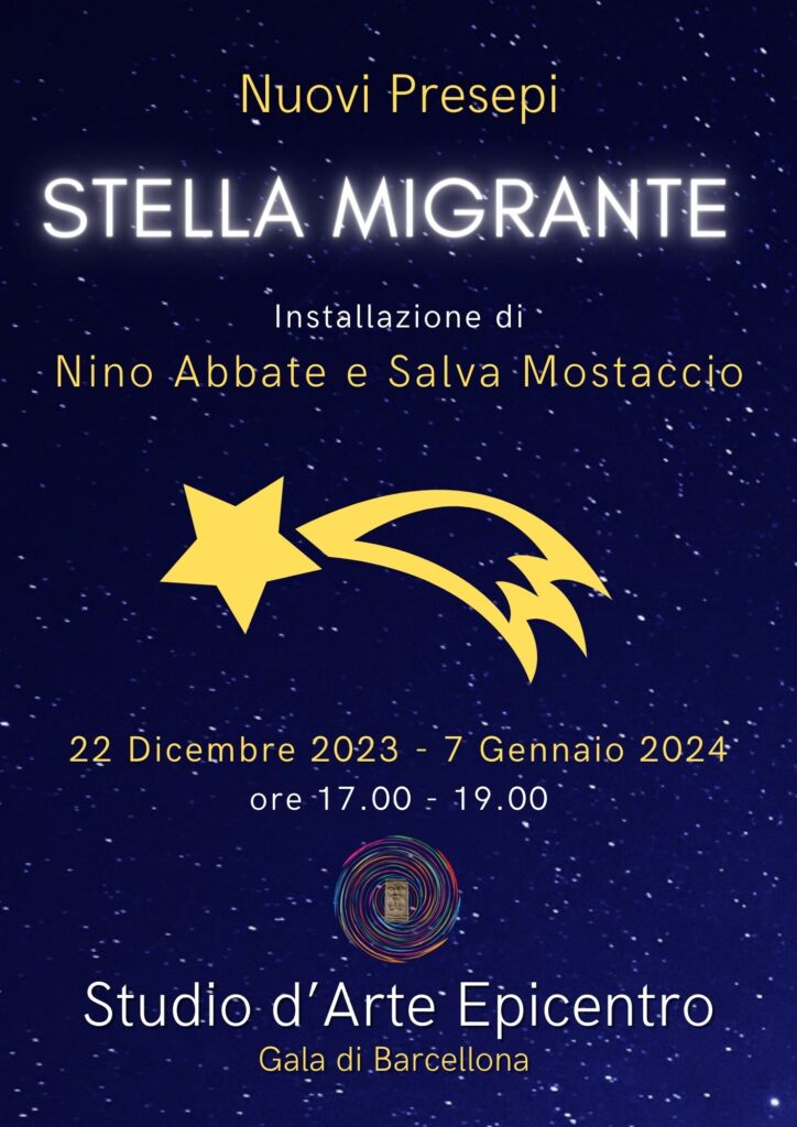 stella-724x1024 Nuovi Presepi: al Museo Epicentro, “Stella Migrante”, installazione di Nino Abbate e Salva Mostaccio
