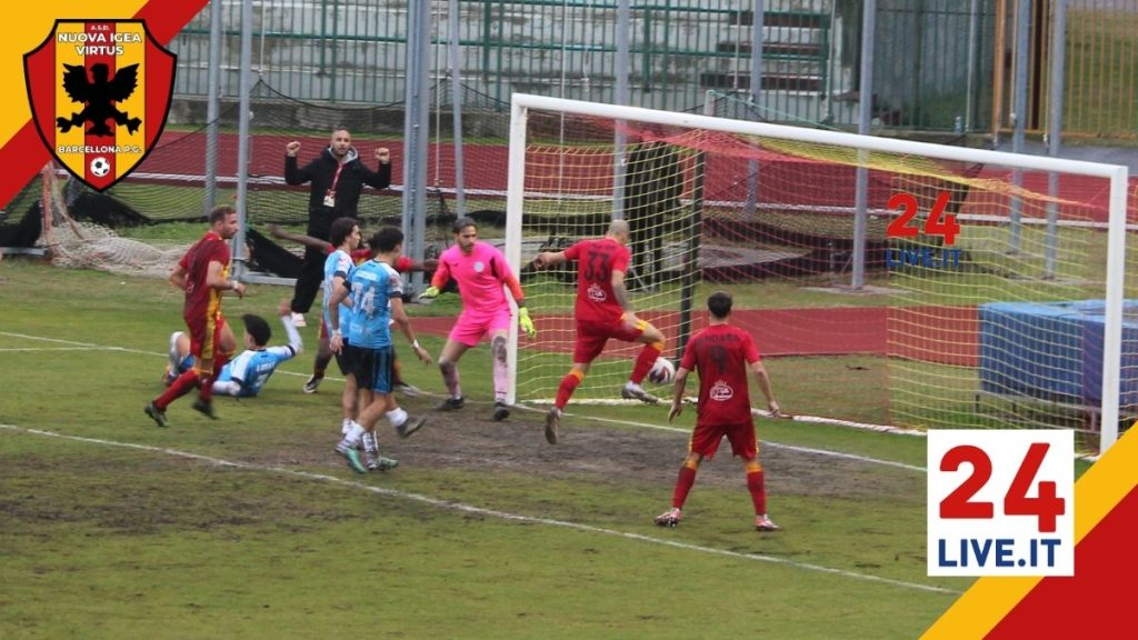 24live-Igea-SantAgata-gol-calafiore-1-1024x576 La Nuova Igea Virtus torna alla vittoria contro la Città di Sant'Agata (2-1) con i gol di Balsano e Calafiore