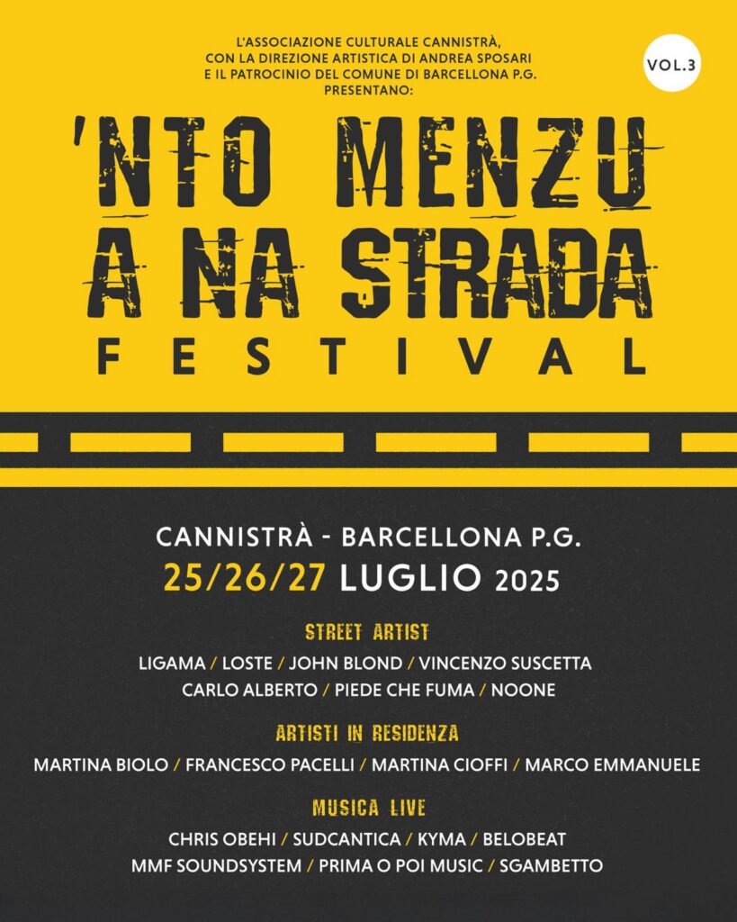 Locandina-evento-819x1024 "Nto menzu a na strada": a Cannistrà fra arte, musica e comunità