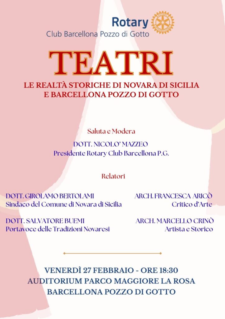 Rotary-Teatri-724x1024 Barcellona, il Rotary Club presenta "Teatri" al Parco La Rosa