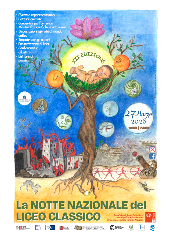 Locandina-Notte-Nazionale-del-Liceo-Classico Barcellona, presentata la scaletta della Notte del Liceo Classico: l'humanitas al centro
