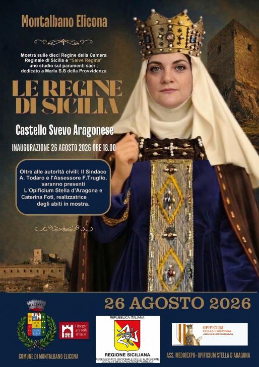 Le-regine-di-Sicilia Montalbano Elicona: al Castello la mostra "Le regine di Sicilia"
