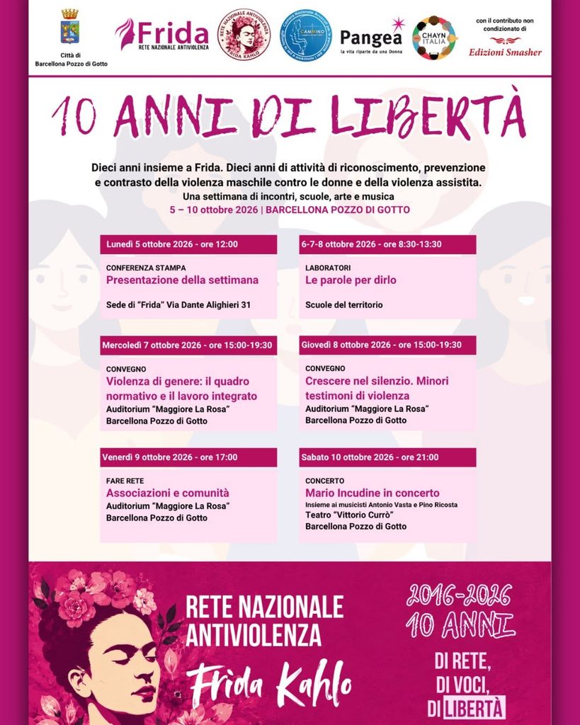 Frida-10-anni-di-liberta-819x1024 Barcellona: gli eventi per i 10 anni del Centro Antiviolenza Frida Onlus