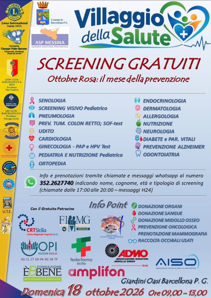 Villaggio-della-Salute-Barcellona-724x1024 Barcellona, domenica torna il Villaggio della Salute: screening gratuiti ai Giardini Oasi